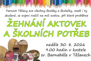 Pozvánka na žehnání aktovek