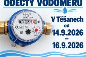 Odečty vodoměrů v Těšanech
