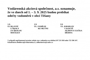 Odečty vodoměrů