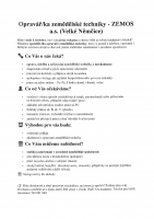 Opravář- ZEMOS Velké Němčice