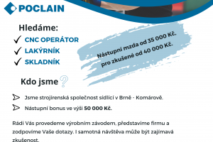 VOLNÉ POZICE - POCLAIN