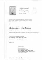Smuteční oznámení - pan Bohuslav Jochman 18.01.2025