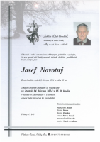 	Smuteční oznámení - pan Josef Novotný, 8.3. 2024