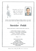Smuteční oznámení - pan Stanislav Petlák, 20.3.2024	