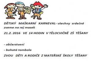 Pozvánka: Dětský maškarní karneval