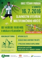 Pozvánka: Slavnostní otevření multifunkčního hřiště