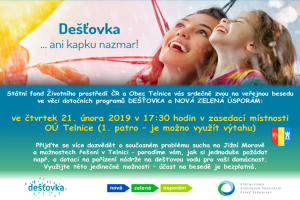 Dešťovka - ani kapku nazmar!- přednáška Telnice