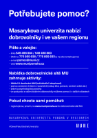 MUNI - dobrovolnická pomoc do regionů