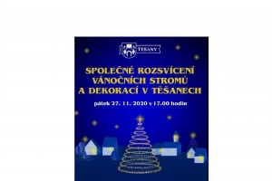 Společné rozsvícení vánočních stromů v Těšanech