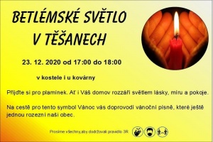 Betlémské světlo v Těšanech
