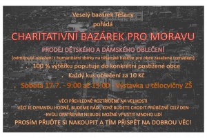 Pozvánka: Charitativní bazárek pro Moravu