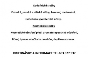 Kadeřnictví a kosmetika - Klobouky u Brna