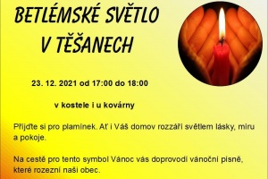 Betlémské světlo v Těšanech