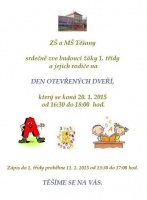 Den otevřených dveří ZŠ Těšany - 21. 1. 2015