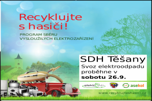 Svoz elektroodpadu v Těšanech