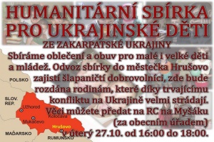 Humanitární sbírka pro ukrajinské děti - Těšany