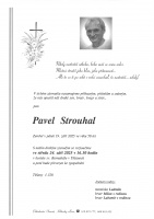 Smuteční oznámení  - pan Pavel Strouhal 19.9.2025