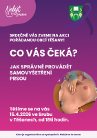 Pozvánka na akci ,,Jak správně provádět samovyšetření prsou"